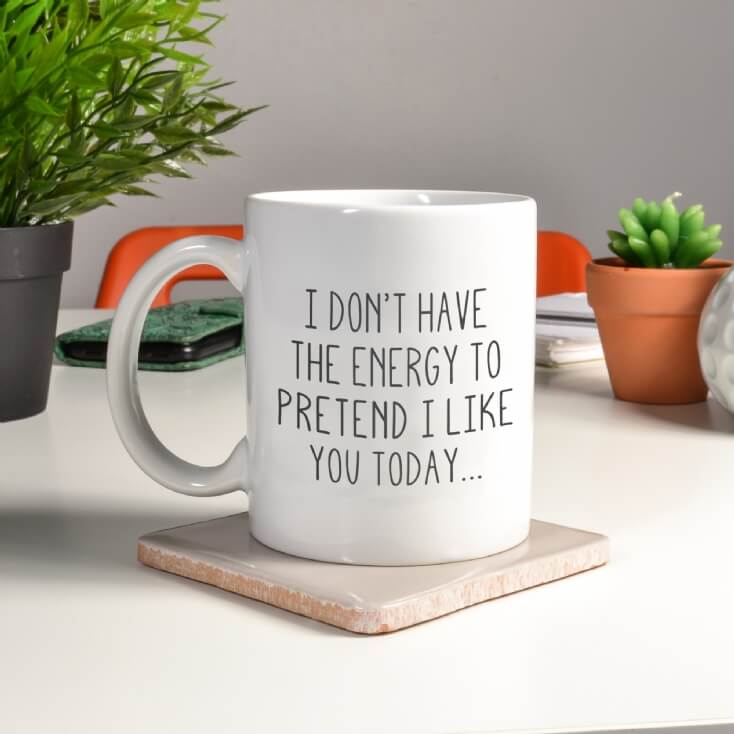 I Don't Have the Energy to Pretend I Like you Today Mug