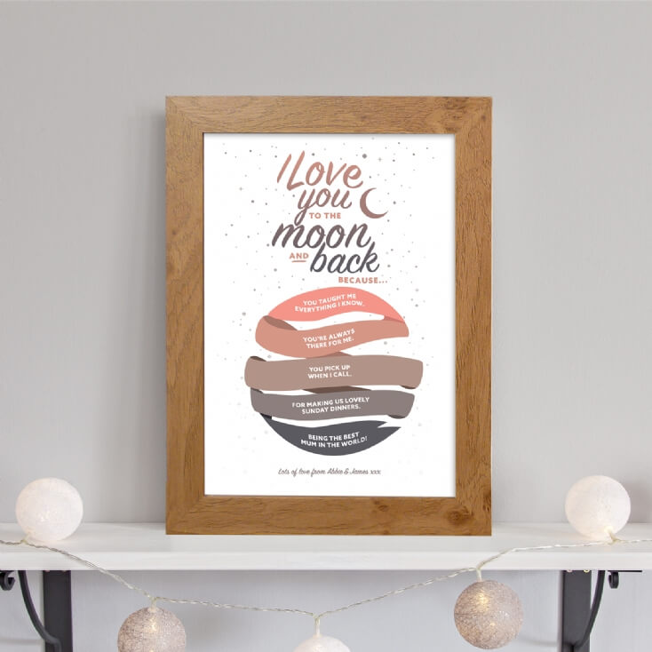 I Love You to the Moon and Back Personalised Print