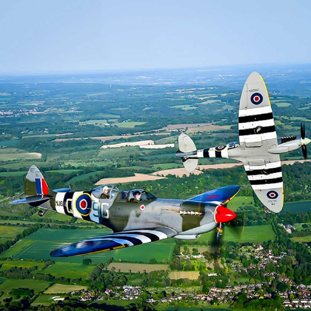 Two Seater Spitfire Flight & Heritage Hangar Visit
