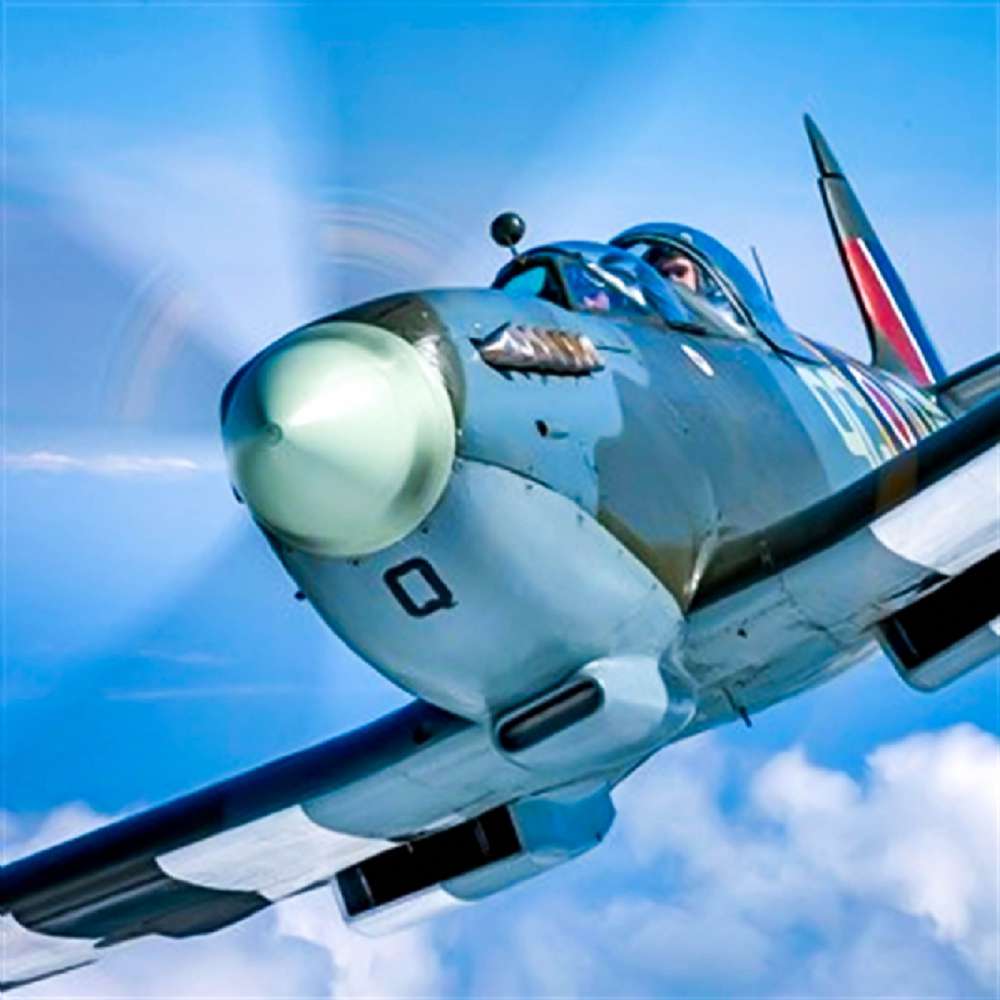 Two Seater Spitfire Flight & Heritage Hangar Visit