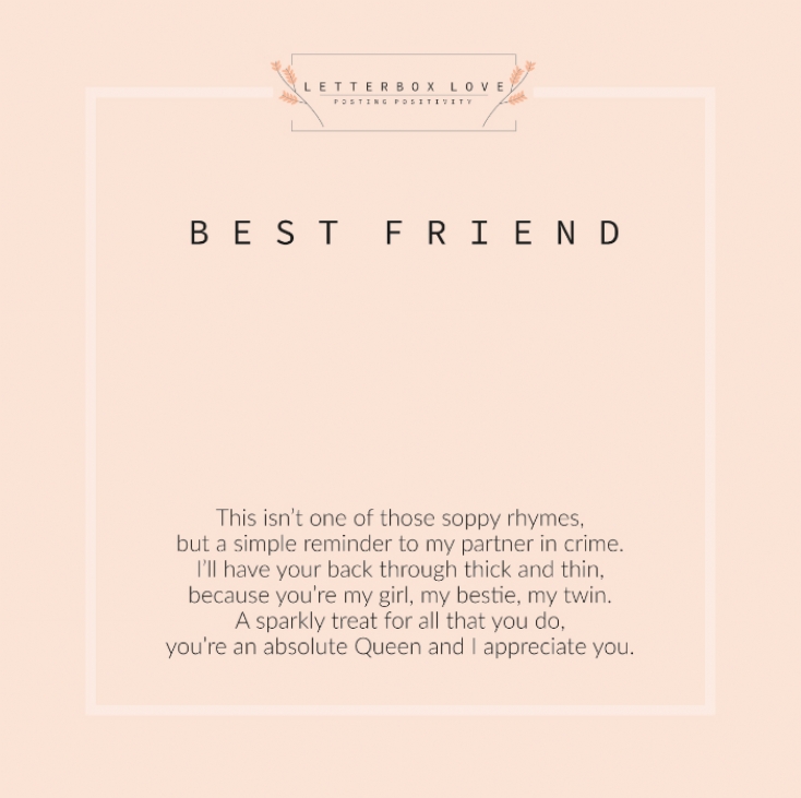 Friendship Sentiment Bracelet with Poem Card