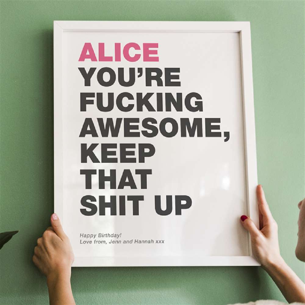 Personalised Swearing Motivational Prints