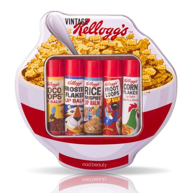 Kellogg's Retro 70's Cereal Bowl Shaped Tin and 5 Balms FMAG