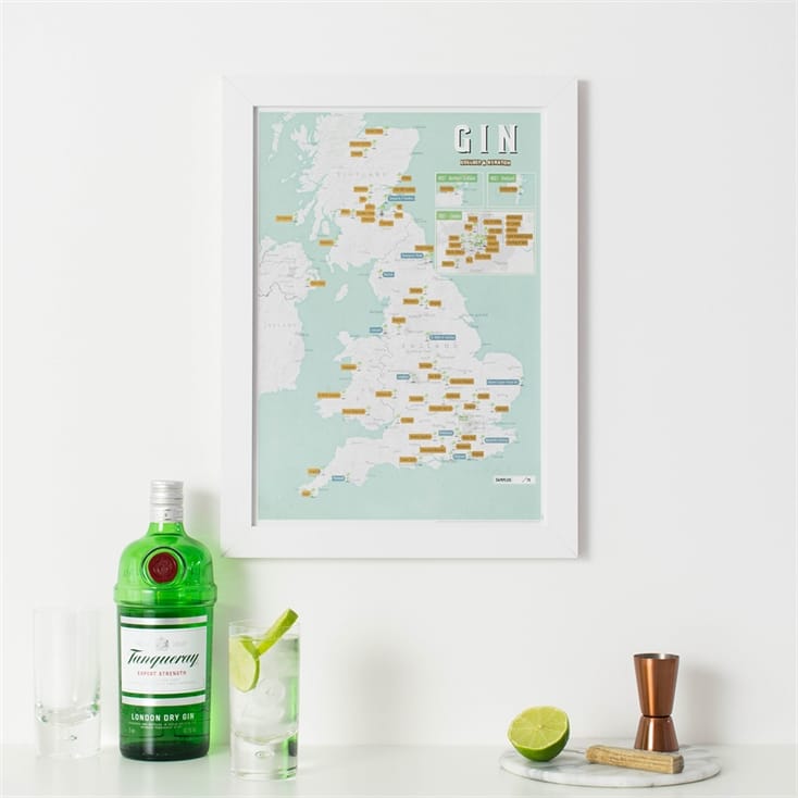 Gin Distillery Scratch Off Map