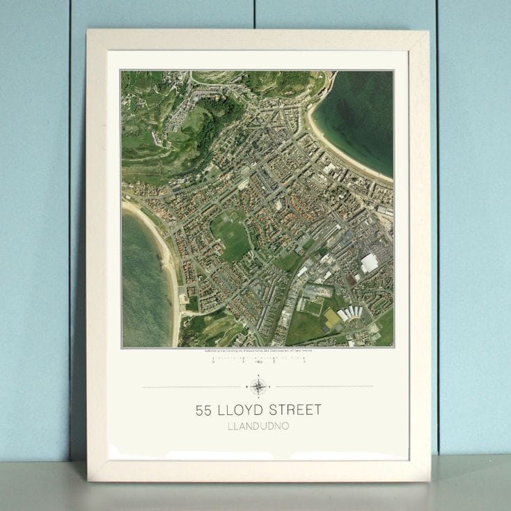 Personalised Your Home Aerial View Map Print - England and Wales only