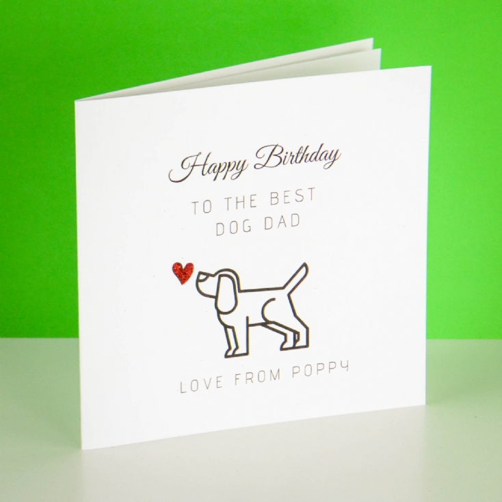 Personalised Dog Dad Birthday Card from the Dog