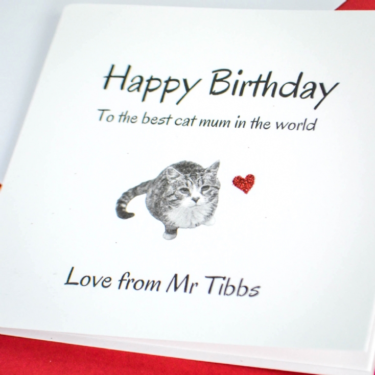Personalised Photo Upload Birthday Card from the Cat