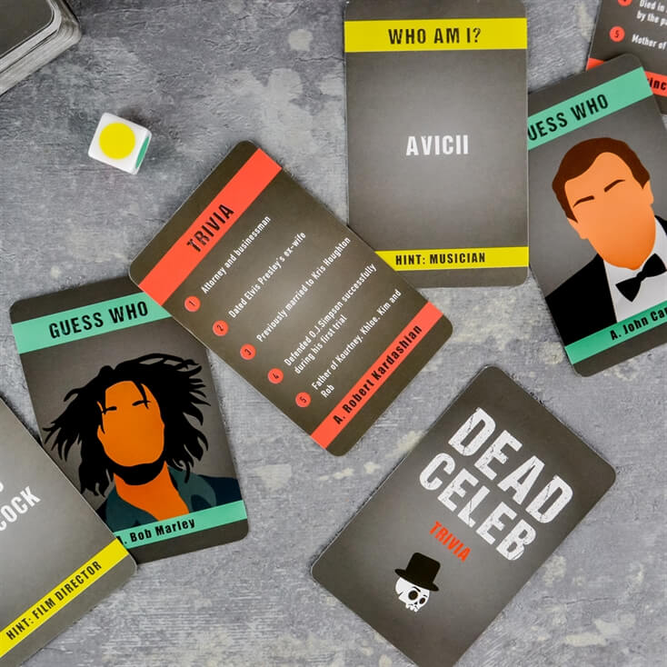 Dead Celebs Card Game Find Me A Gift