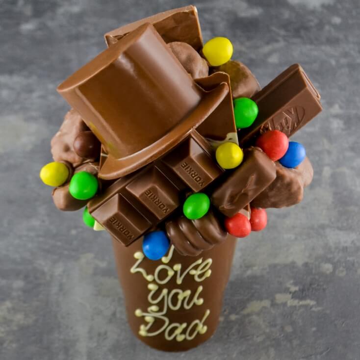 Personalised Top Hat Chocolate Smash Cup