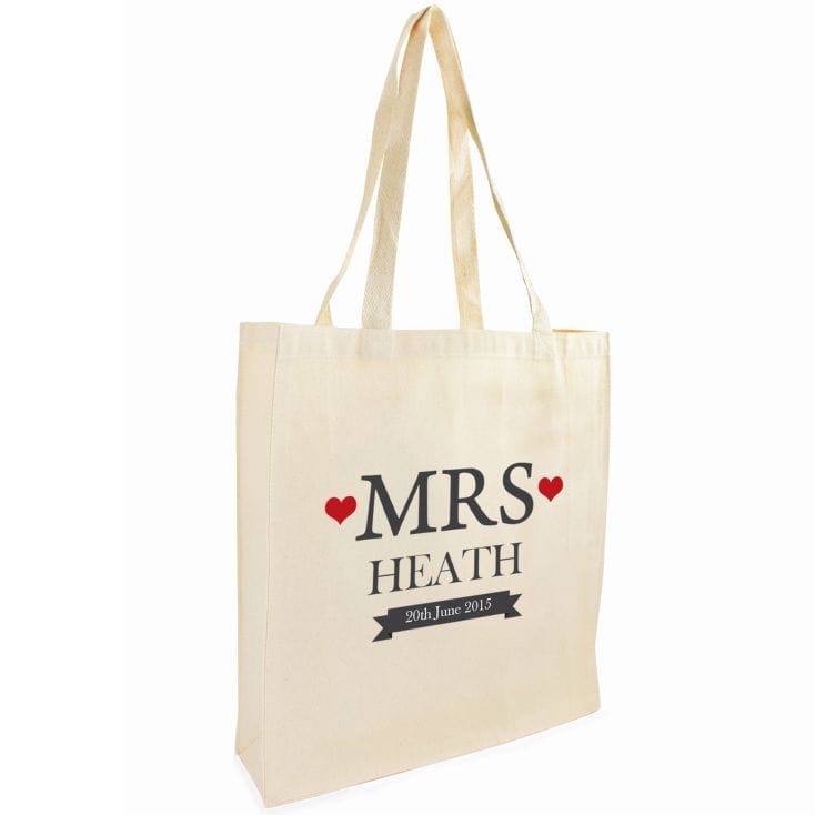 mrs personalised tote bag