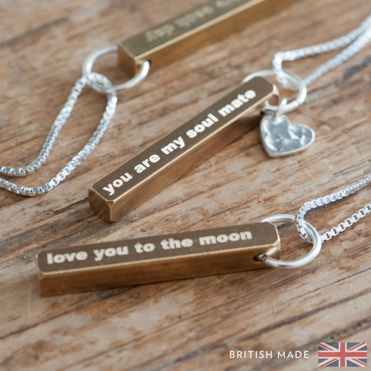 Personalised Raw Brass Necklace Find Me A Gift