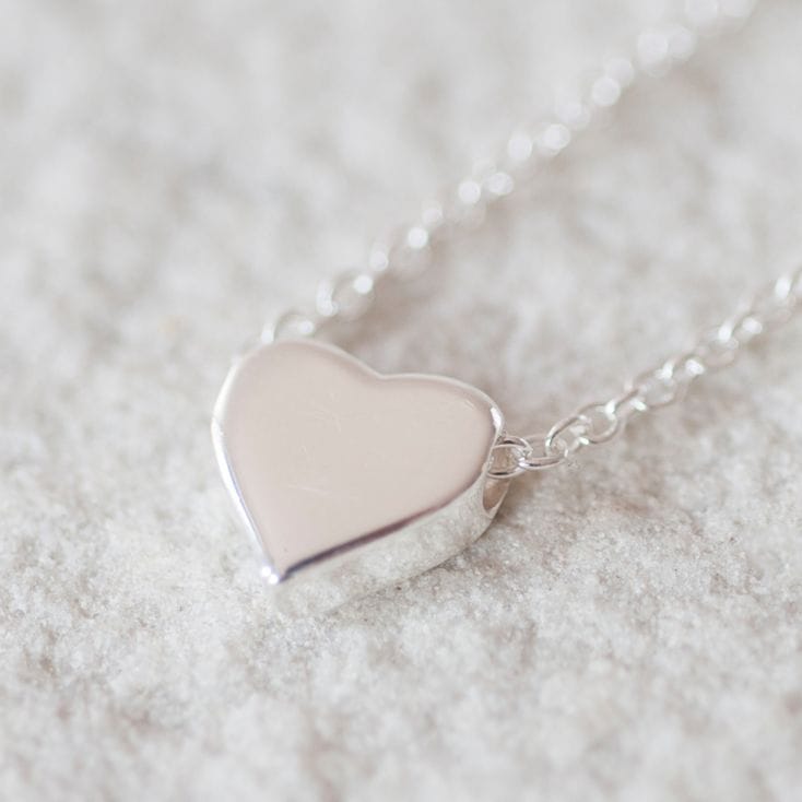 Tiny Heart Necklace with Personalised Gift Box