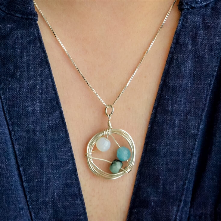 birthstone necklace for mum