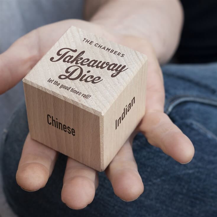 Personalised Takeaway Dice Find Me A Gift