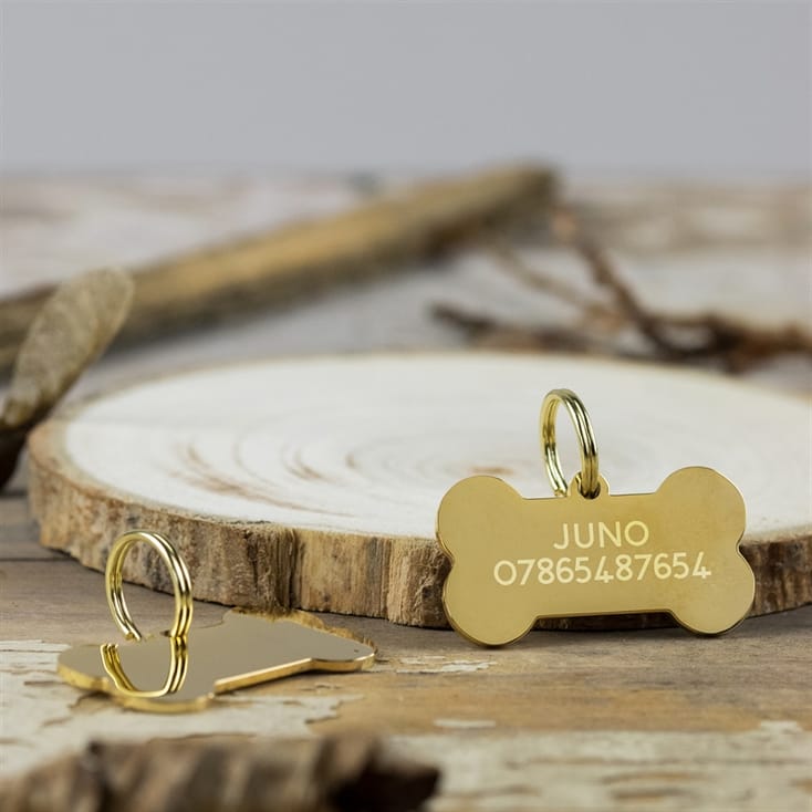 Personalised Steel Bone Dog Collar Tag Find Me A Gift