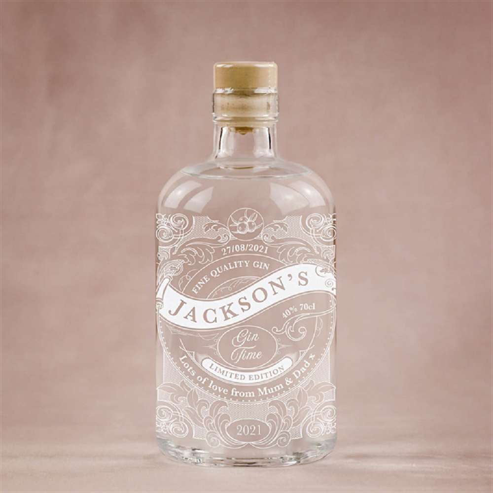 Personalised ‘Gin Time’ Engraved Gin