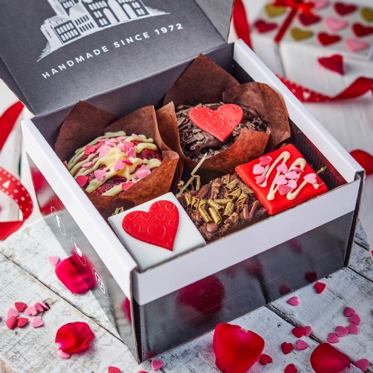 Valentine's Chocolate & Muffin Selection