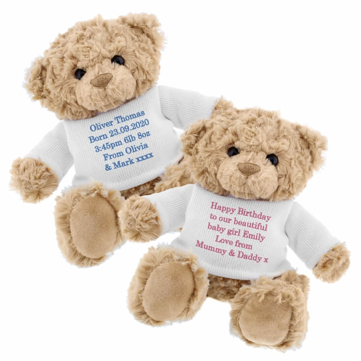 small personalised teddy