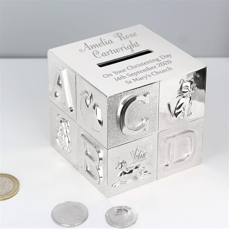 Personalised Twinkle Little Star Baby Boys Kids Children's Savings Money Box 