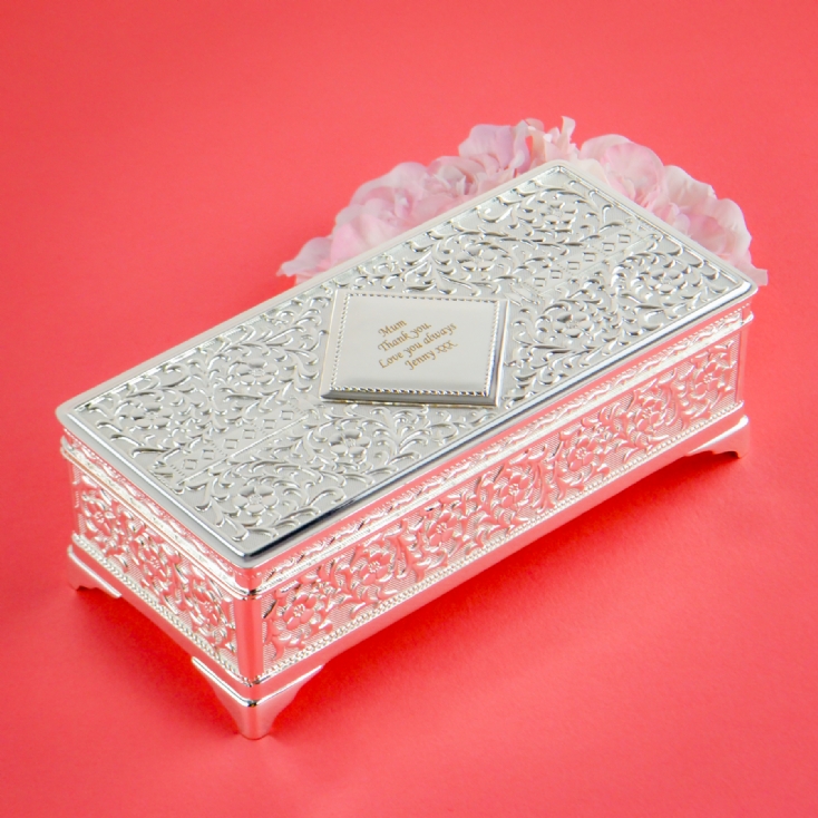 Antique silver jewlery box on sale
