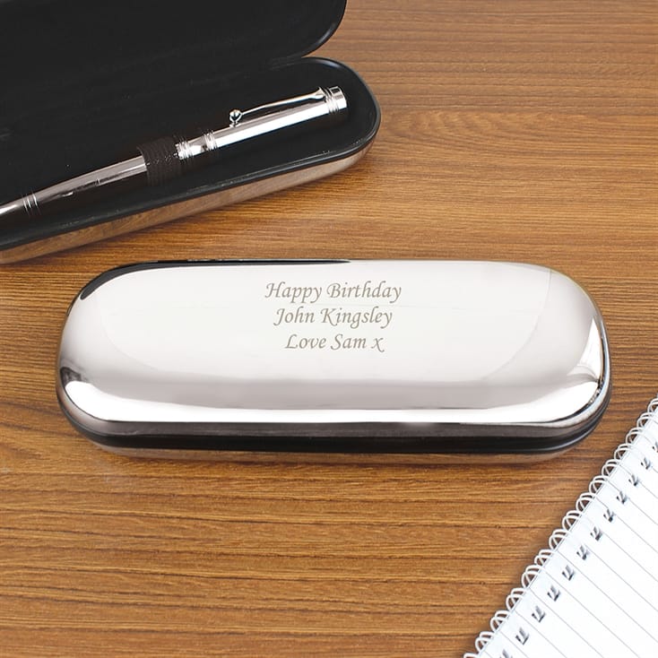 Engraved shop pen case