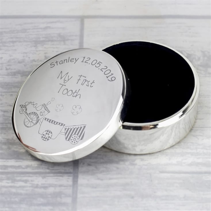 Personalised First Tooth Box Train Design