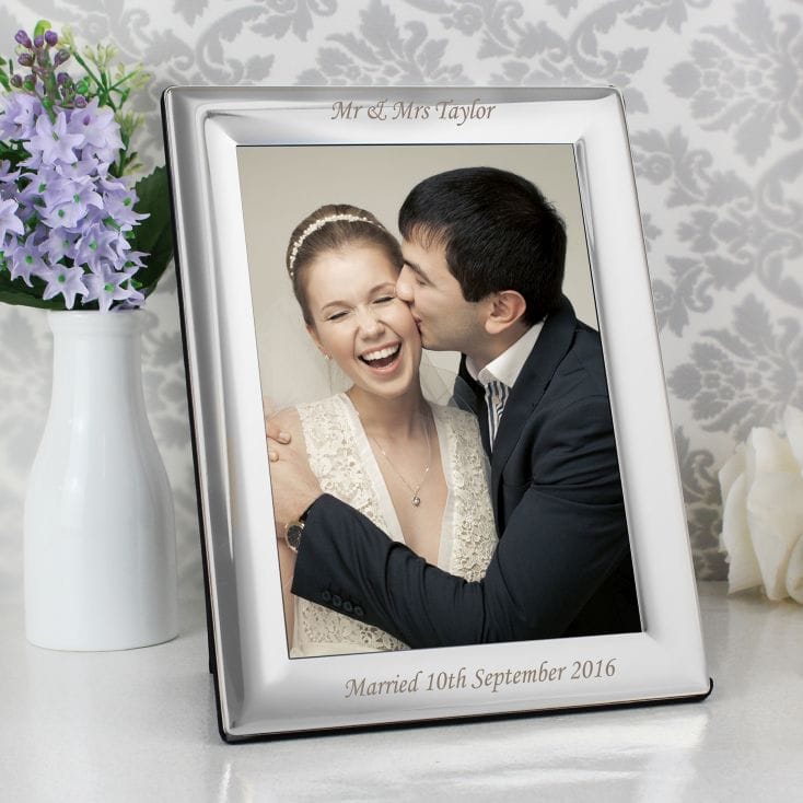 Silver Plated Personalised Photo Frame 7 x 5