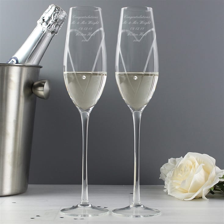 Personalised Champagne Glasses Find Me A Gift
