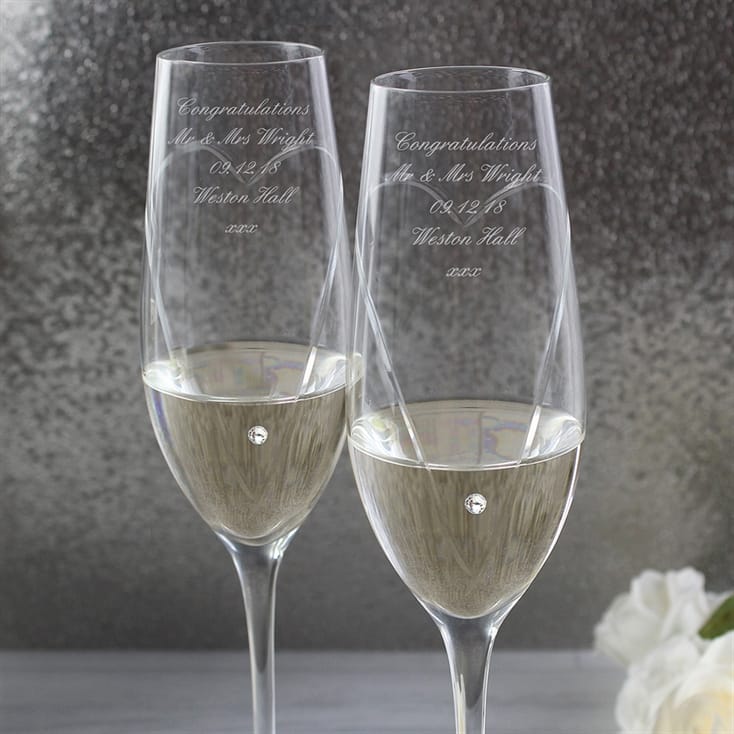 Personalised Champagne Glasses