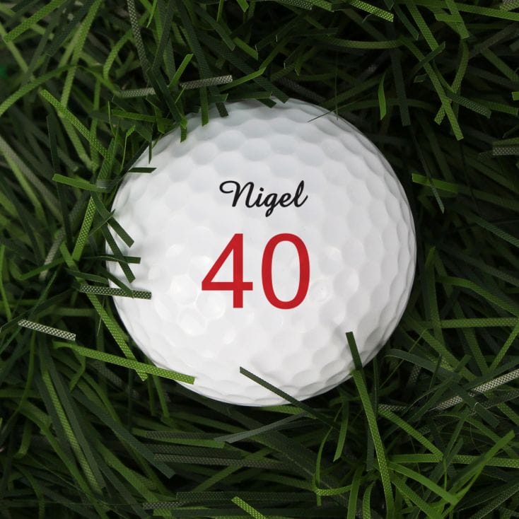 Personalised Small Birthday Numbers Golf Ball Find Me A Gift