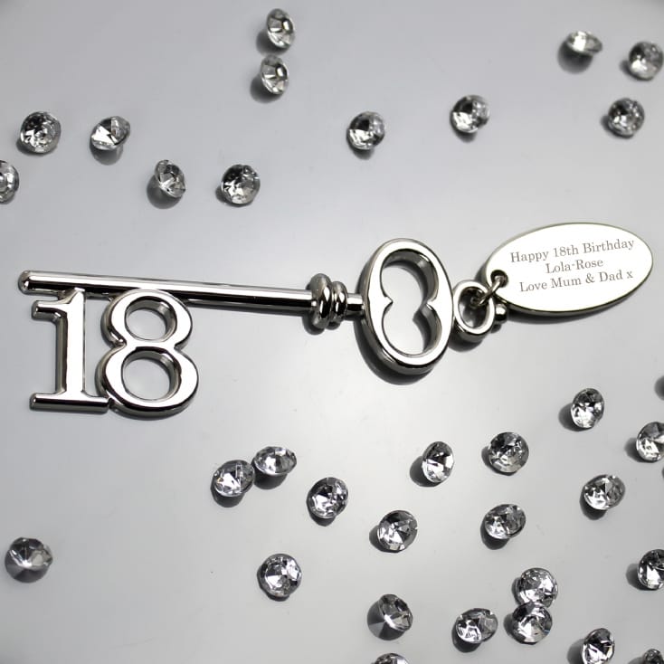 Silver 18th Birthday Key