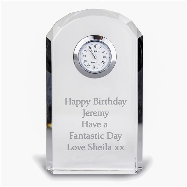 50th Birthday Personalised Glass Clock