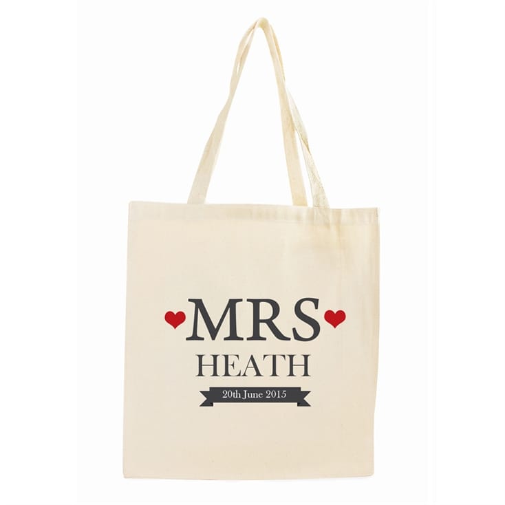 mrs personalised tote bag