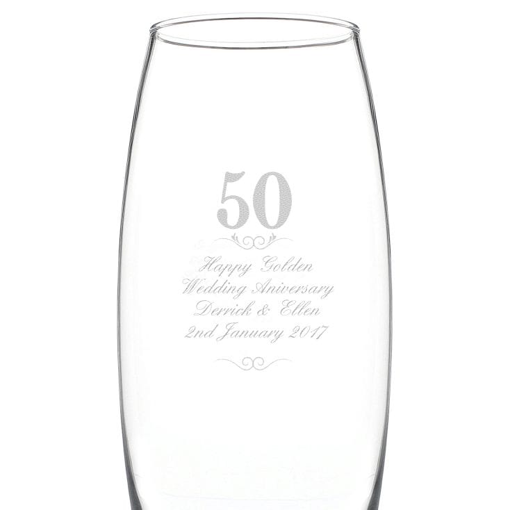 Personalised Golden Wedding Anniversary Vase Find Me A Gift