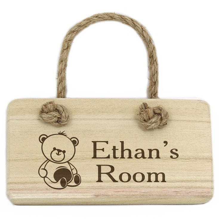 Personalised Wooden Teddy Bear Sign