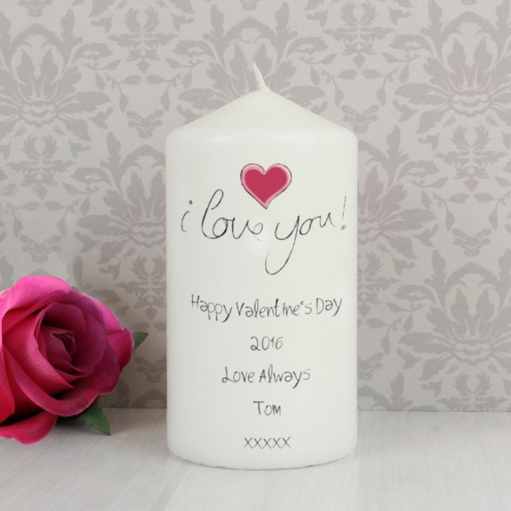 Personalised I Love You Candle