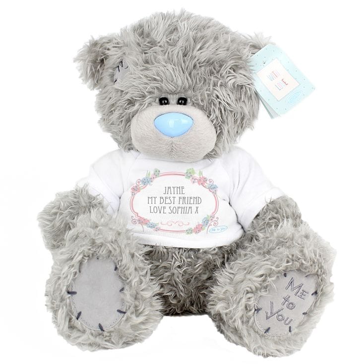 personalised me to you bear with t shirt