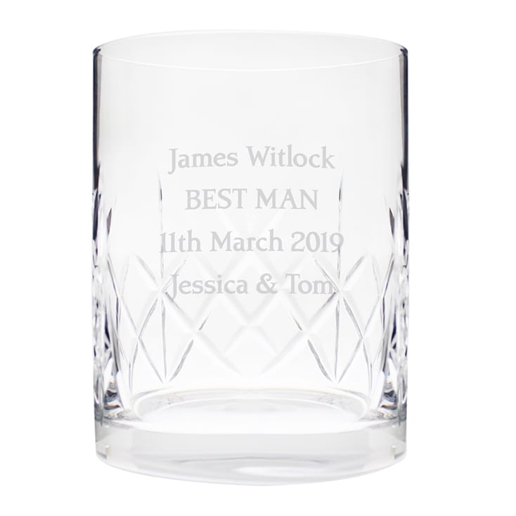Personalised Crystal Whisky Tumbler- 60th Birthday Gift For Him | Thumb
