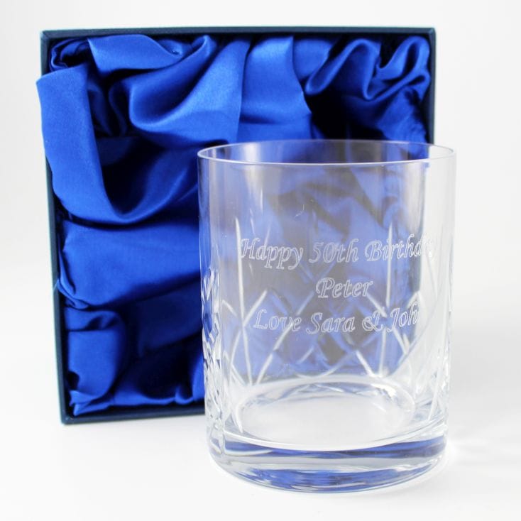 Personalised Crystal Whisky Tumbler With Presentation Box - Father of the Bride