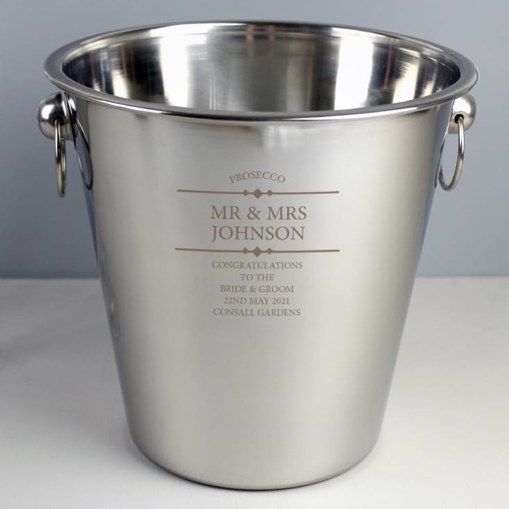 Personalised Stainless Steel Wedding Ice Bucket Find Me A Gift