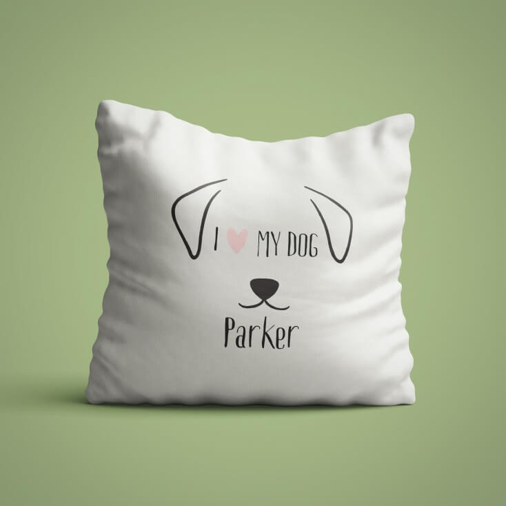 Personalised dog cushion uk Clearance
