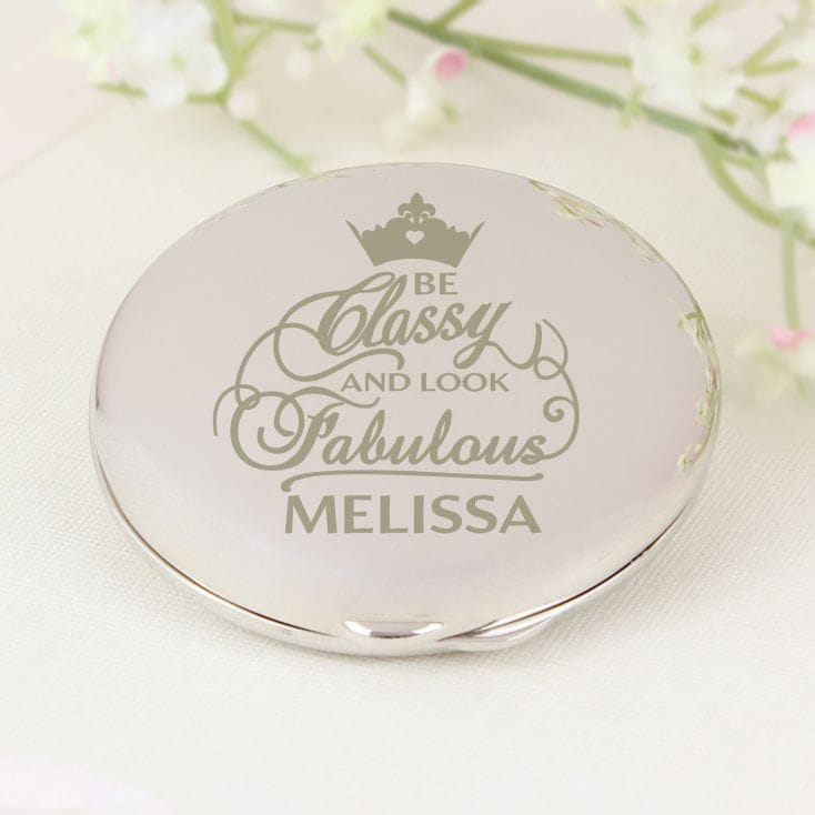 Classy & Fabulous Personalised Compact Mirror