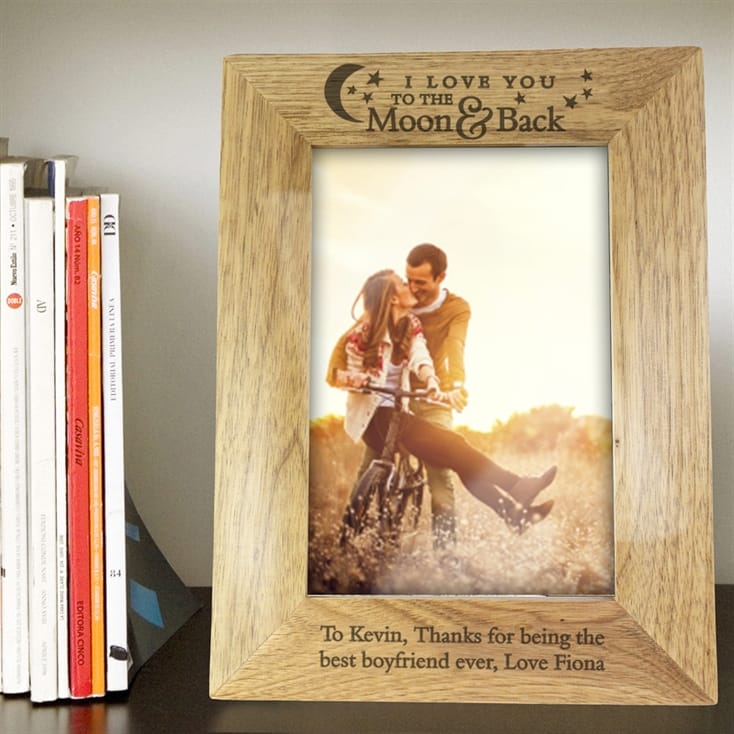 Moon And Back Photo Frame For Boyfriend 