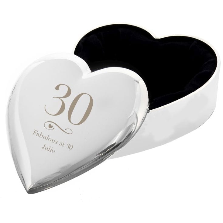 Personalised Big Age Heart Trinket Box