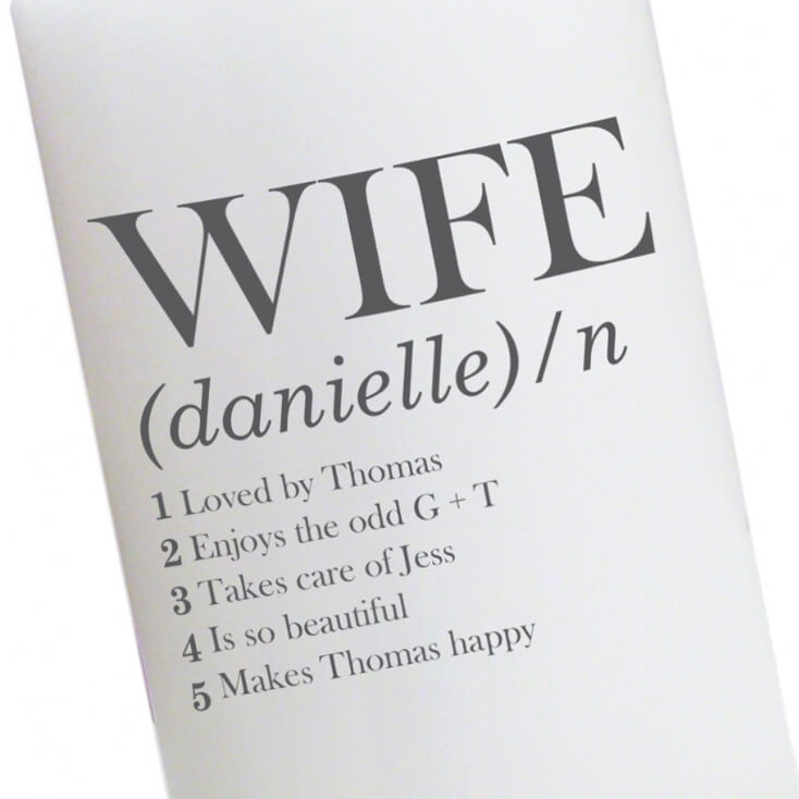 Personalised Wife Definition Candle