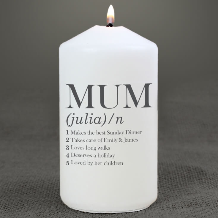 Personalised mum candle 2025