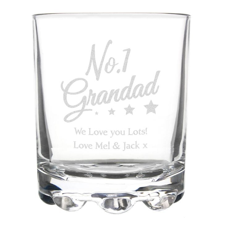Personalised No.1 Grandad Glass