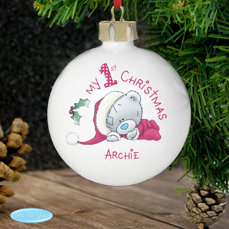 Me To You Personalised First Christmas Bauble
