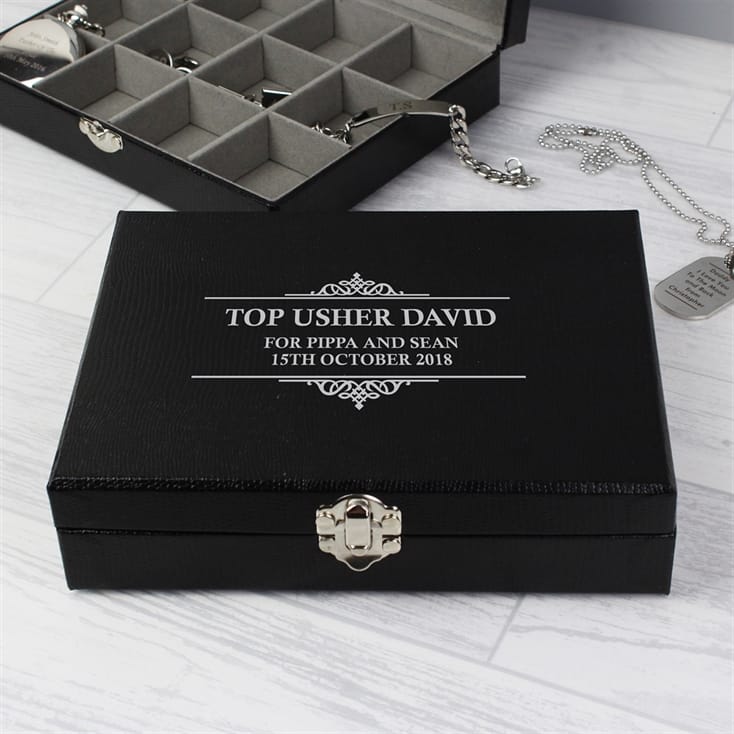Personalised Cufflink Box With Compartments