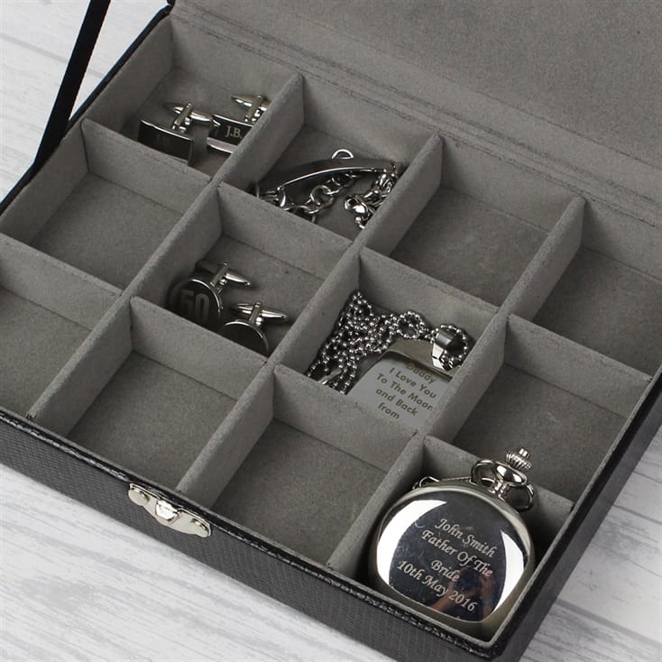 Personalised Cufflink Box With Compartments